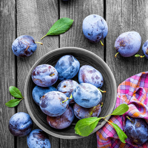 oogst van de damastpruim